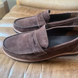 Craft and Glory Oslo Penny Loafers (Brown Rough Cut) Goodyear Welted